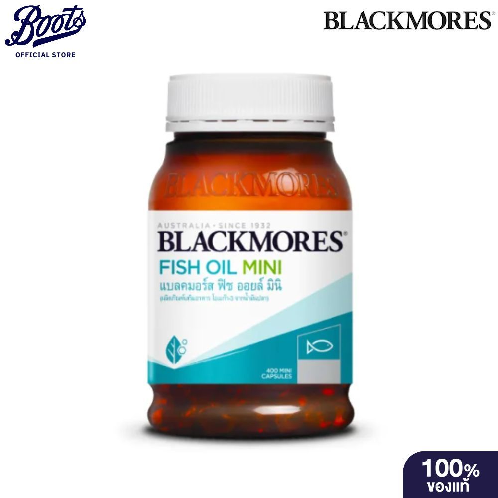 Blackmores แบลคมอร์ส ฟิช ออย มินิ 400 เม็ด