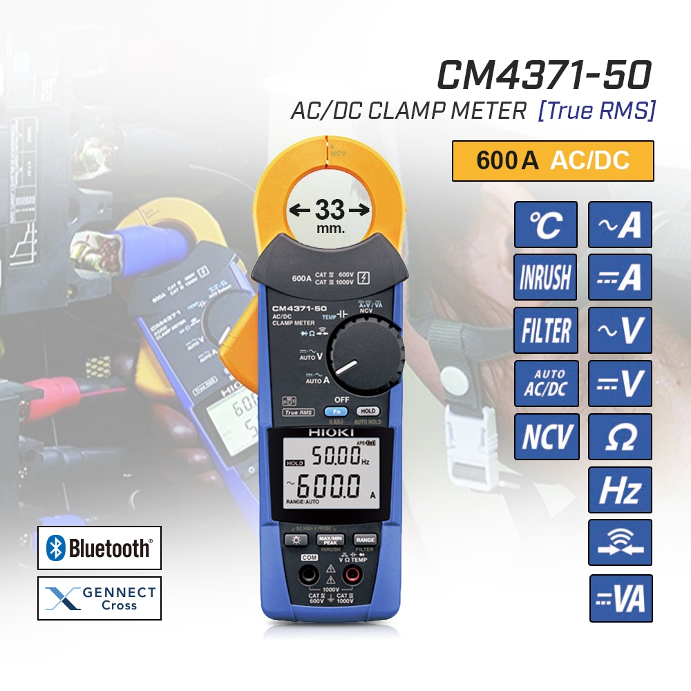 HIOKI CM4371-50 แคลมป์มิเตอร์ True RMS ระดับมืออาชีพ วัดได้ครบในเครื่องเดียว ** สินค้าค้าง STOCK **