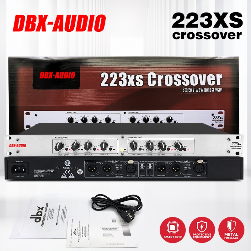 DBX-AUDIO 223XS Dual Channel Splitter, มืออาชีพสองถึงสี่โรงเรียนมัธยมซับวูฟเฟอร์อิเล็กทรอนิคส์ Split