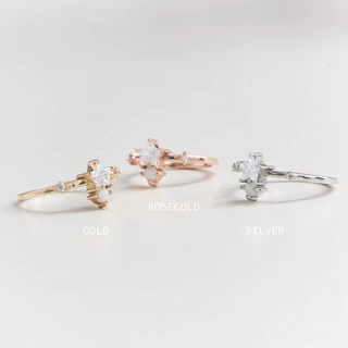 earika.earrings - starlit spell ring แหวนเพชรดาวโอปอล วัสดุสแตนเลส (stainless steel) ใส่อาบน้ำได้ เหมาะสำหรับคนแพ้ง่าย
