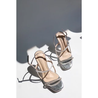 YOURSHOES B85 / รองเท้าส้นสูง 3.5 นิ้ว รองเท้าใส่ออกงาน รองเท้ารัดข้อ