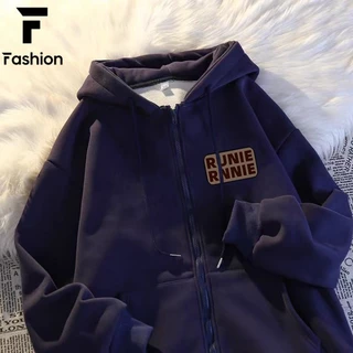 แจ็กเก็ตสเวตเตอร์ฮู้ดคู่ zip unisex ใส่สบาย เนื้อผ้านุ่ม หลวมพอดีตัว สไตล์เกาหลี เหมาะสำหรับผู้หญิง ผู้ชาย
