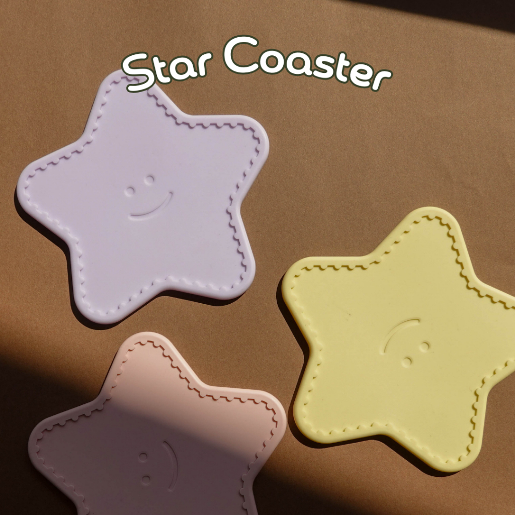 hako Silicone Star Coaster [ 1 ชิ้นมี 2 ด้าน ]