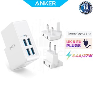 Anker 27W 4-Port Travel Charger UK/EU Plugs Included Fast Ch…