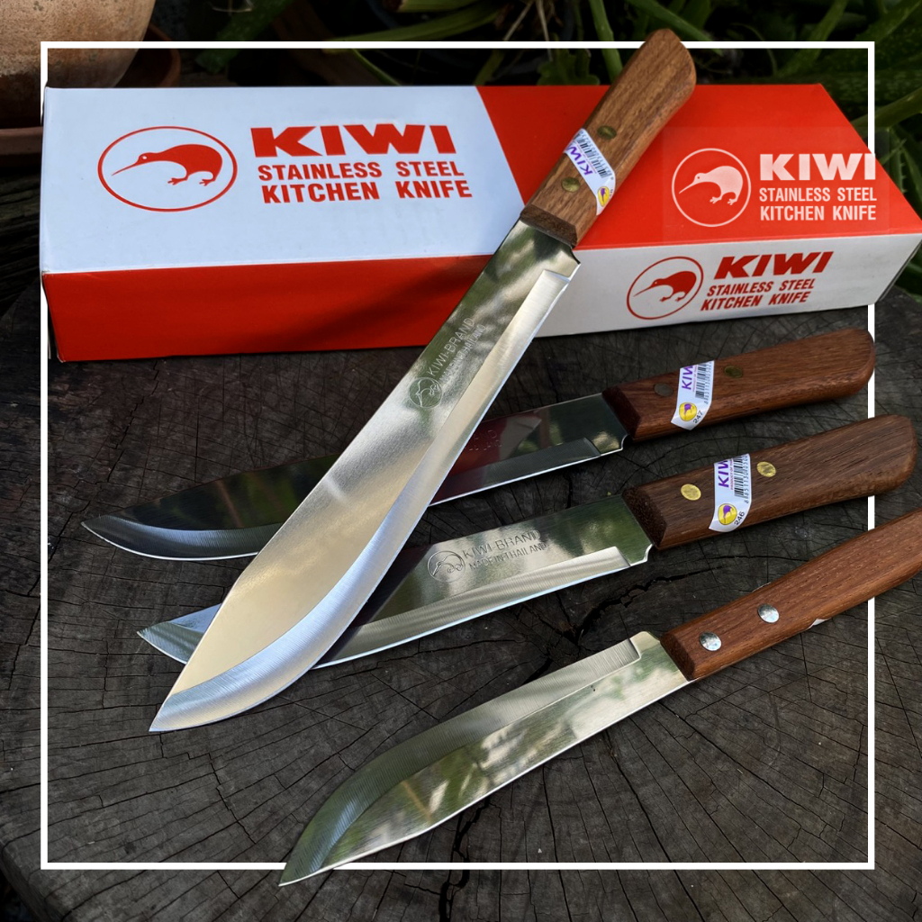 มีด กีวี KIWI มีด ทำครัว อเนกประสงค์ ด้ามไม้ ใบมีด หัวบัว ของแท้ รุ่น 2412 248 247 246 245