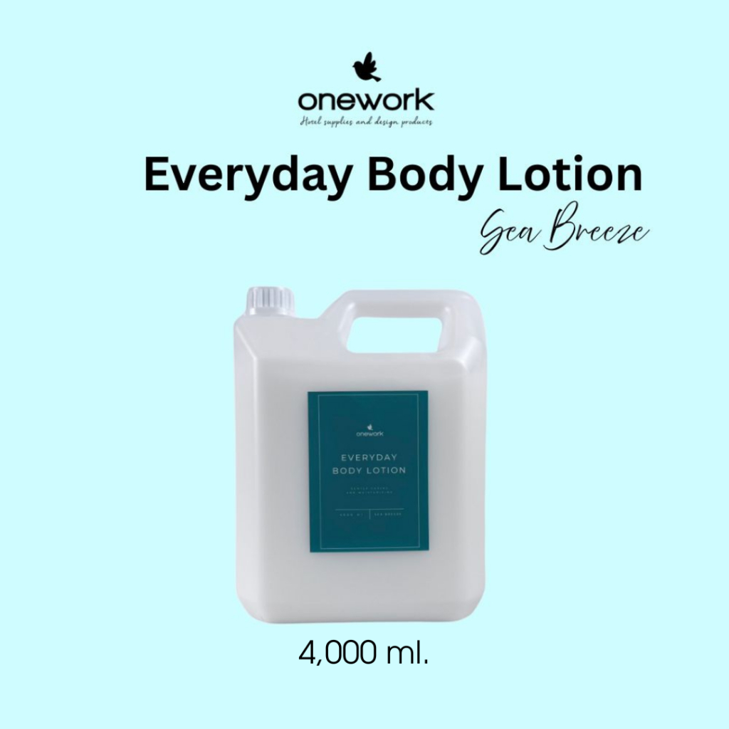 วันเวิร์ค บอดี้โลชั่น 4,000ml สำหรับเติม ของใช้โรงแรม โรงพาบาล Onework Hand & Body Lotion 4,000 ml.