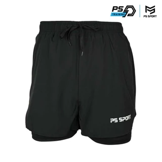 กางเกงออกกำลังกายขาสั้น มีซับใน สำหรับกีฬา PSSPORT ผู้ชายผู้หญิง เดิน วิ่ง เล่นเวท
