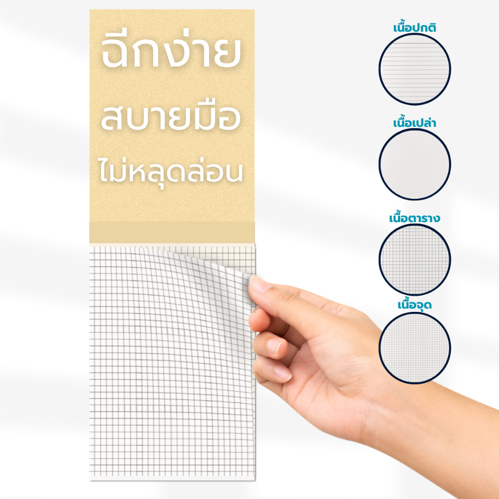 สมุดฉีก เนื้อถนอมสายตา สมุดพกพา สมุดฉีก A4 A5 A6 B5 B6 / เล่ม