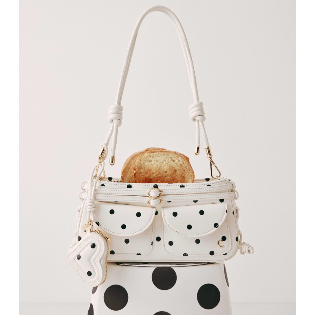[ พร้อมส่ง]กระเป๋า Cozii รุ่น ALICE DOUBLE DOUBLE BAG IN POLK DOT