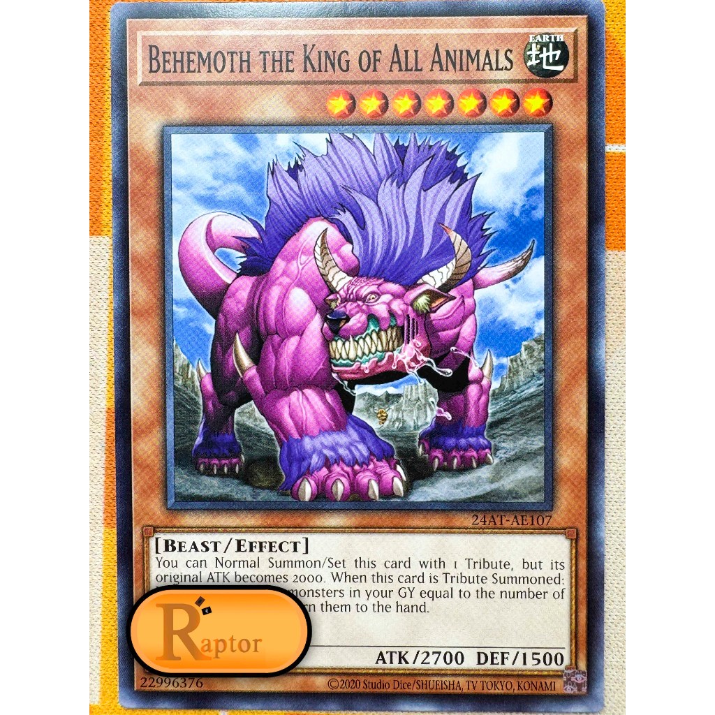 24AT-AE107 : Behemoth the King of All Animals [Common] (Yu-Gi-Oh! Asia English : ลิขสิทธิ์แท้) - [Ra