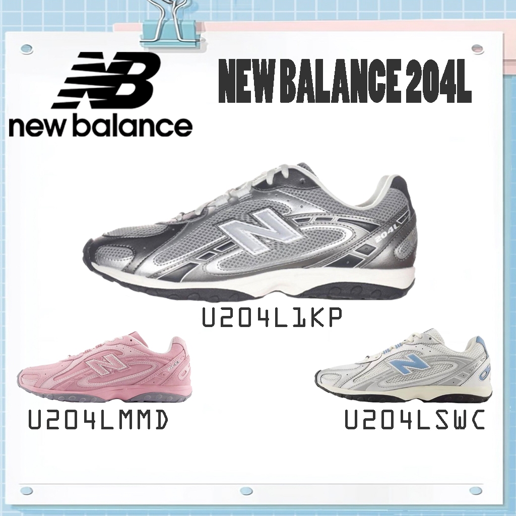 [ของแท้รับประกัน 100 %New Balance 204L U204L1KP/U204LMMD/U204LSWC ใหม่สบาย ๆ รองเท้าแบน