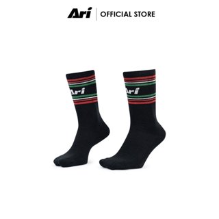 ARI XMAS 2025 CREW SOCKS - BLACK (AHW1686-01) ถุงเท้า สั้น อ…
