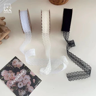 ริบบิ้นลูกไม้ [ กว้าง 3 cm 2 เมตร ] โบว์ผูกกล่อง ดอกไม้ หรืองานDIY (C14)