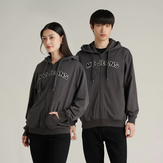 Mc JEANS เสื้อกันหนาว ฮู้ดดี้ Unisex แขนยาว MJHP244