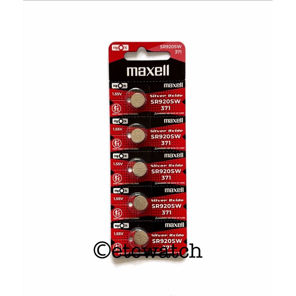 พร้อมส่ง> ถ่านกระดุม Maxell SR920SW / 371 1แผง 5เม็ด สำหรับ EF-342 EFB-510 EFR-100 EFR-529