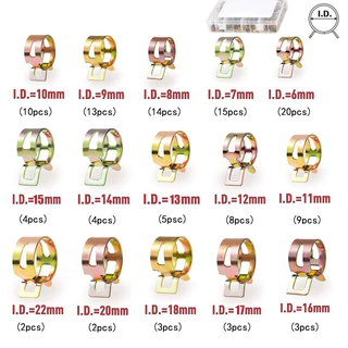ชุดคลิปสปริงรัดท่อ แค้มปรัดท่อยาง 75ชิ้น/115ชิ้น คลิปหนีบสายน้ำมัน 6-10/6-22mm