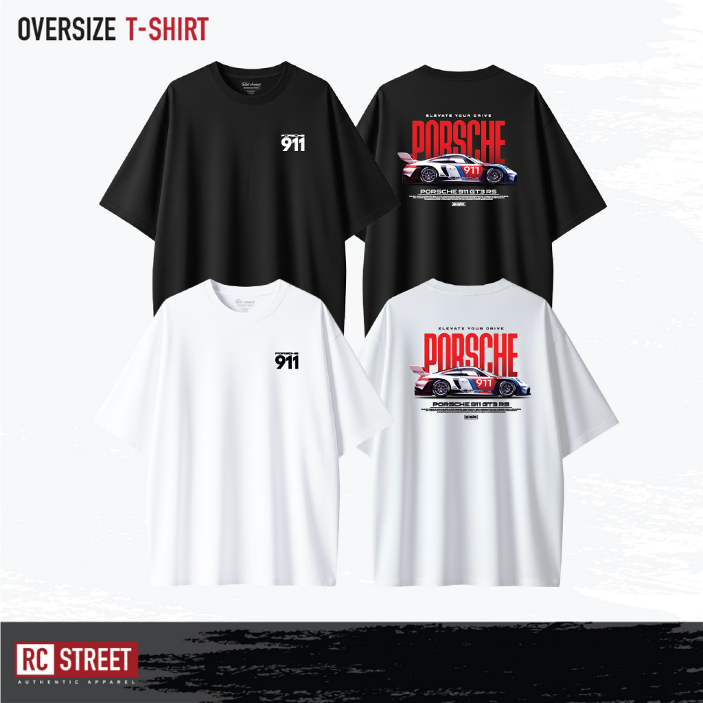 RED CHANNEL เสื้อยืด OVER SIZE PORSCHE 911 (911 - 100% COTTON)