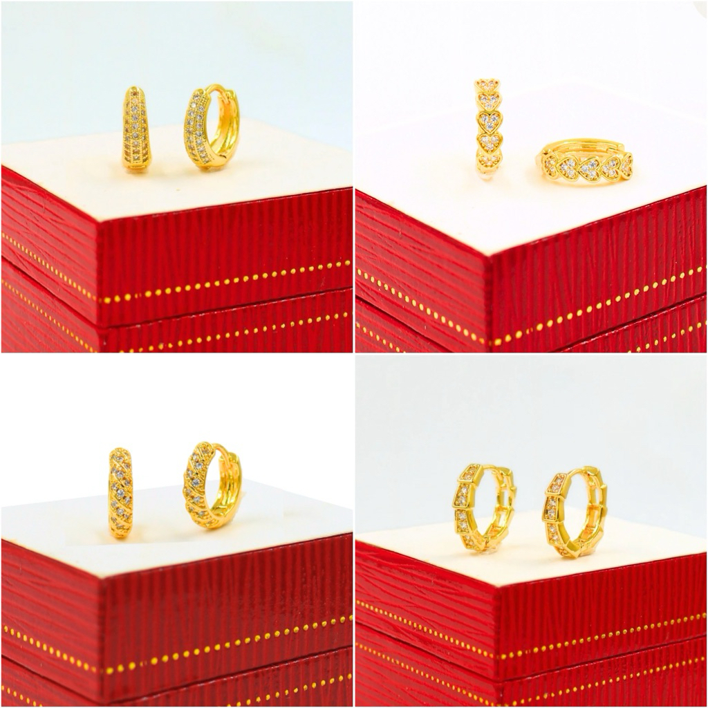 ต่างหู 👑รุ่น CN Jewelry earing ตุ้มหู ต่างหูแฟชั่น ต่างหูแบรนด์เนม ต่างหูทอง