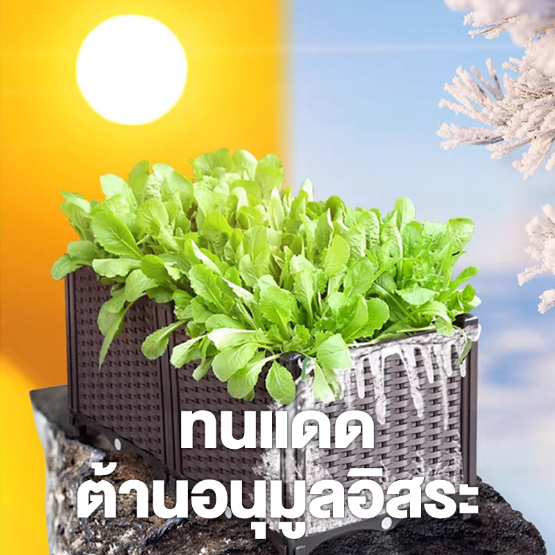 กระถางต้นไม้ กระบะปลูกผัก วัสดุ PP การเก็บน้ำอัจฉริยะ ลานบ้าน ระเบียง หลังคา  กระถางปลูกพืช - รูปที่ 5