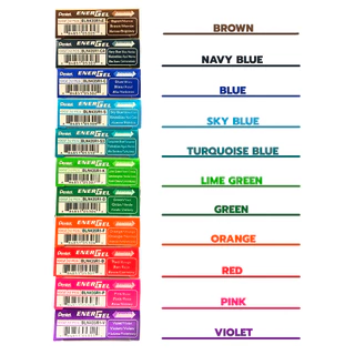 Pentel รุ่นใหม่ ปากกาENERGEL เส้นสวยชัด 0.5มิล เปลี่ยนไส้ได้ มี 12สี / ด้าม
