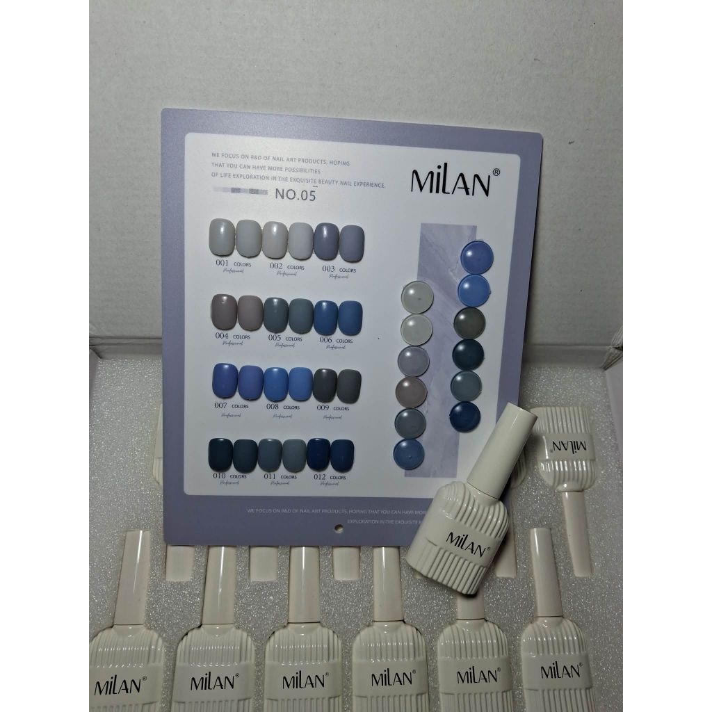 เชตสีเจล MiLan 12 สี แถมชารจโชร์( พร้อมส่งจากไทย) Set NO.05 ขนาด 15ml