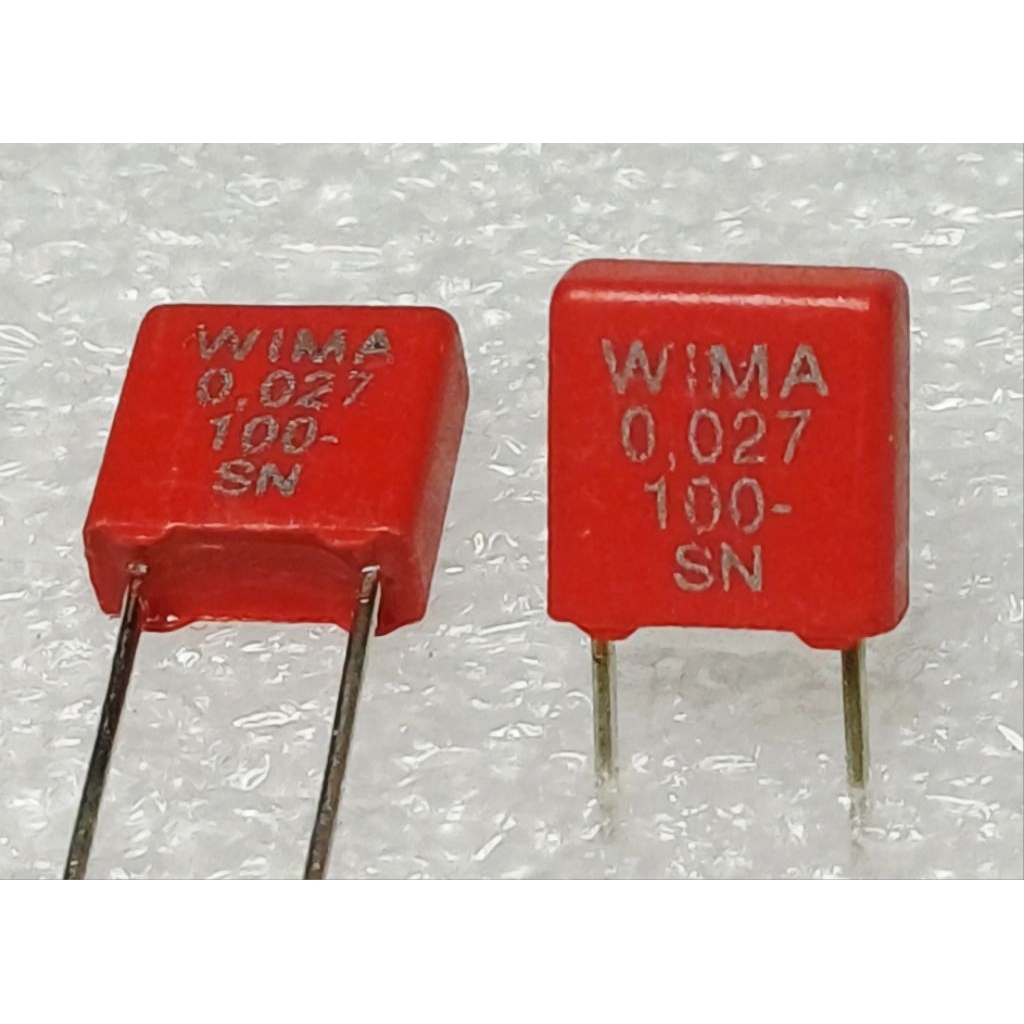 WIMA  0.027uf 273 27nf 100v Metallized Polyester Capacitor ตัวเก็บประจุ คาปาซิเตอร์ราคา 1 ตัว
