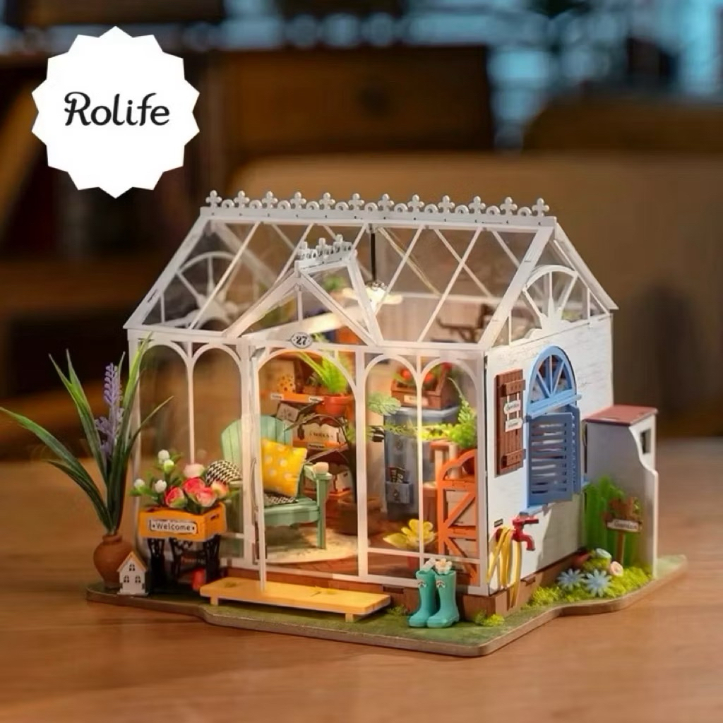 📍พร้อมส่ง 💯% ร้านดอกไม้ของ ROLIFE Emily โมเดลบ้านจิ๋วทำมือ DIY