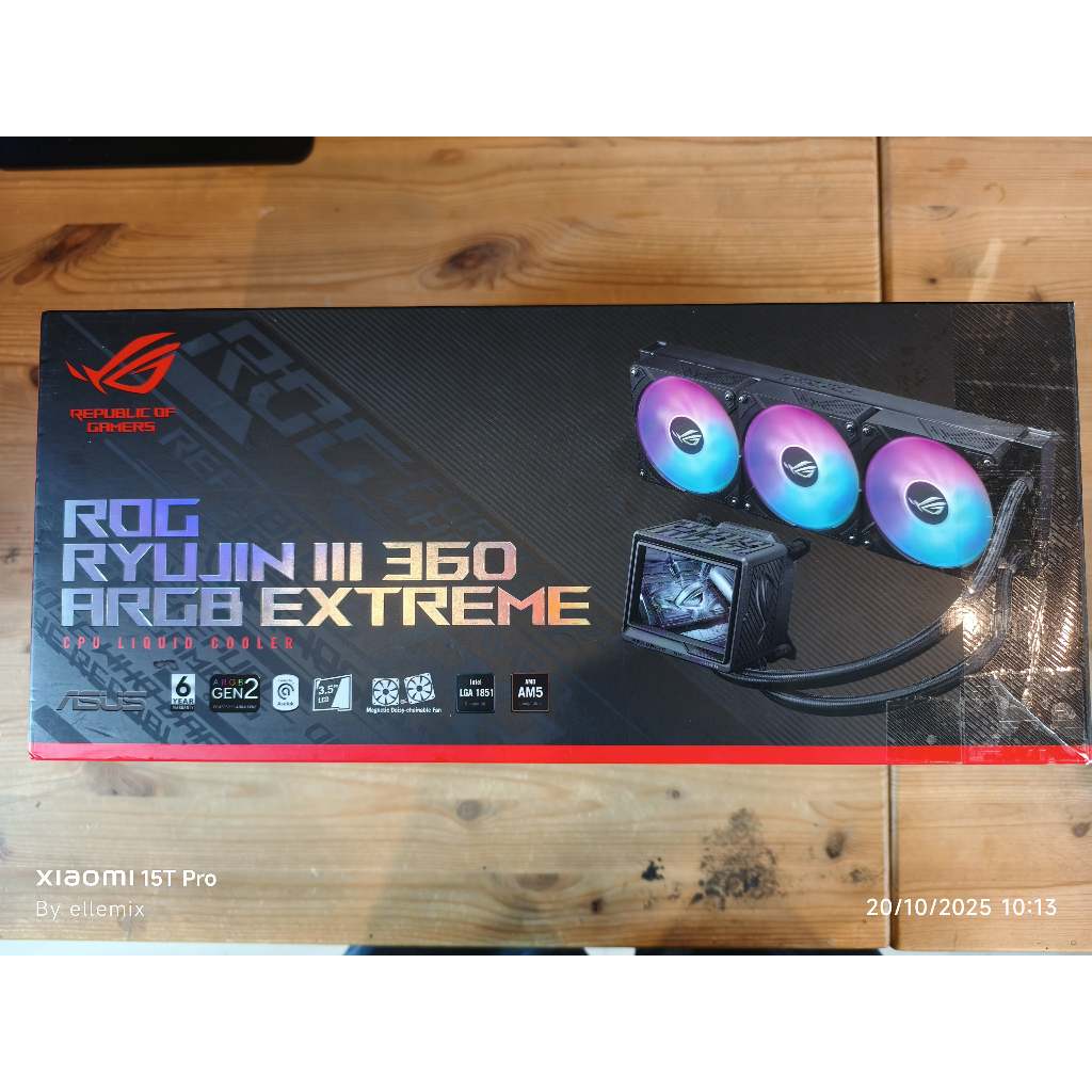 ASUS ROG RYUJIN III 360 ARGB EXTREME (BLACK) AM5 AM4, LGA 1851, 1700, 1200, 115x น้ำปิดมือสอง สีดำ ป
