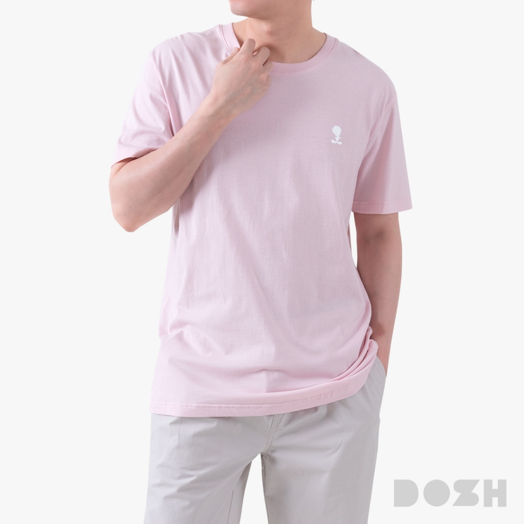 DOSH MEN'S BASIC T-SHIRTS LOONEY TUNES เสื้อยืดคอกลมสีชมพูอ่อน DLTMT5022-PI (XS-2XL)
