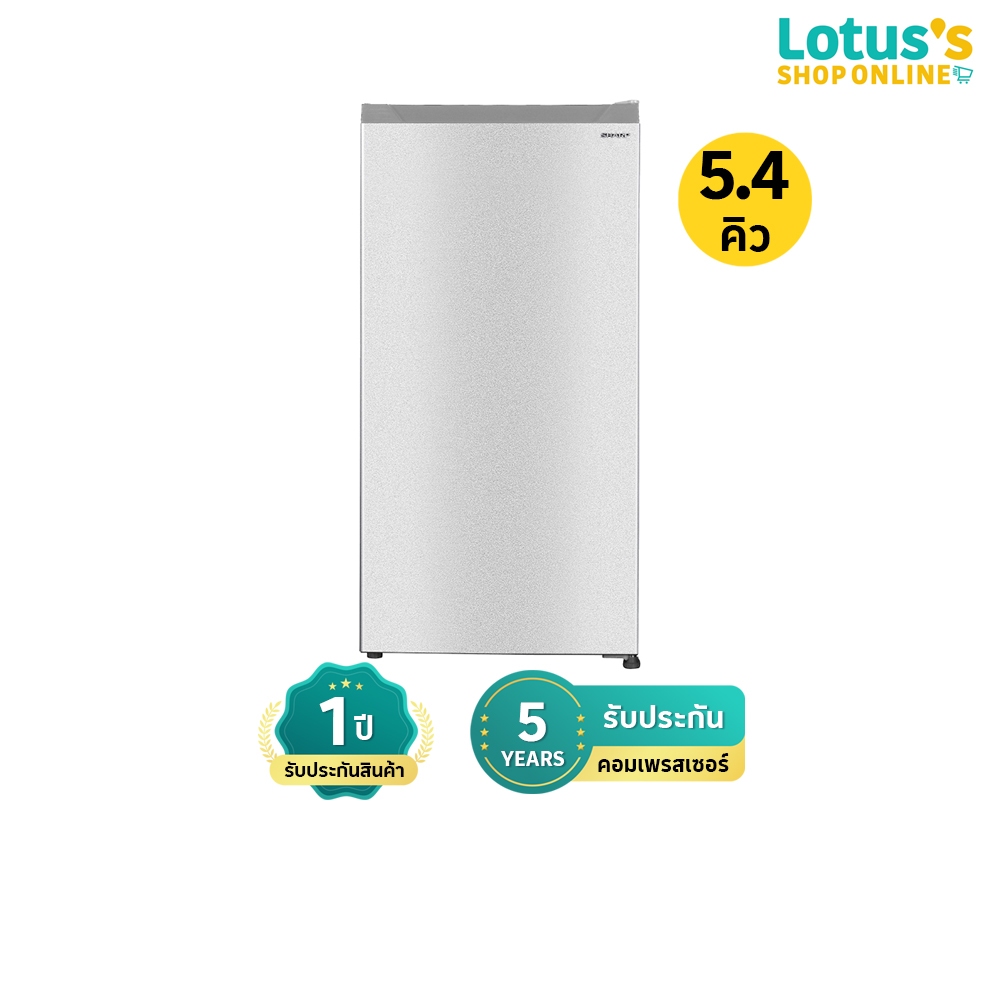 ชาร์ป ตู้เย็น อินเวอร์เตอร์ 1 ประตู ขนาด 5.4 คิว  สีเงิน รุ่น SJ-S150XT-SL SHARP 1-DOOR REFRIGERATOR INVERTER SIZE 5.4Q