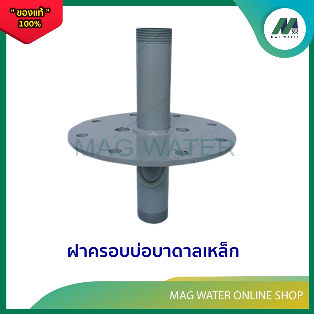 ฝาครอบบ่อบาดาลหน้าจาน 4-6"  (ฝาปิดปากบ่อ) พร้อมข้อต่อตรงเกลียวใน 2 ตัว