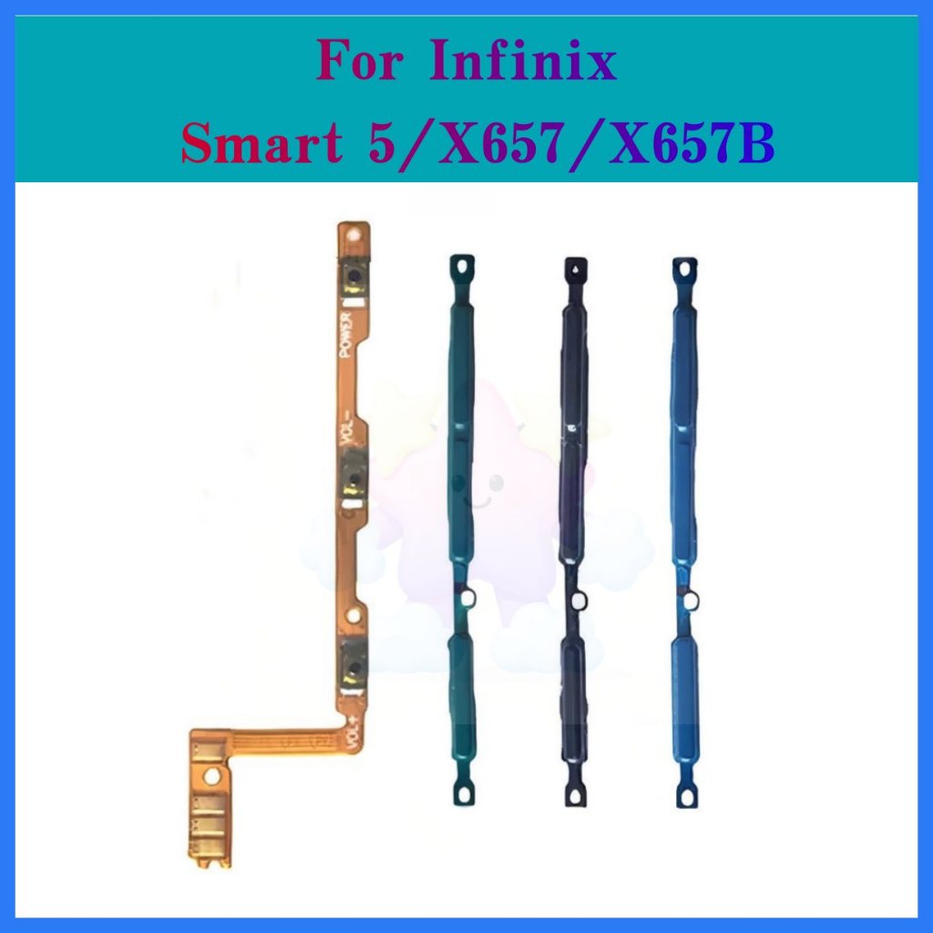 สําหรับปุ่มปรับระดับเสียง Infinix Smart 5 X657 / X657B บนปุ่มเปิดปิดสาย Flex