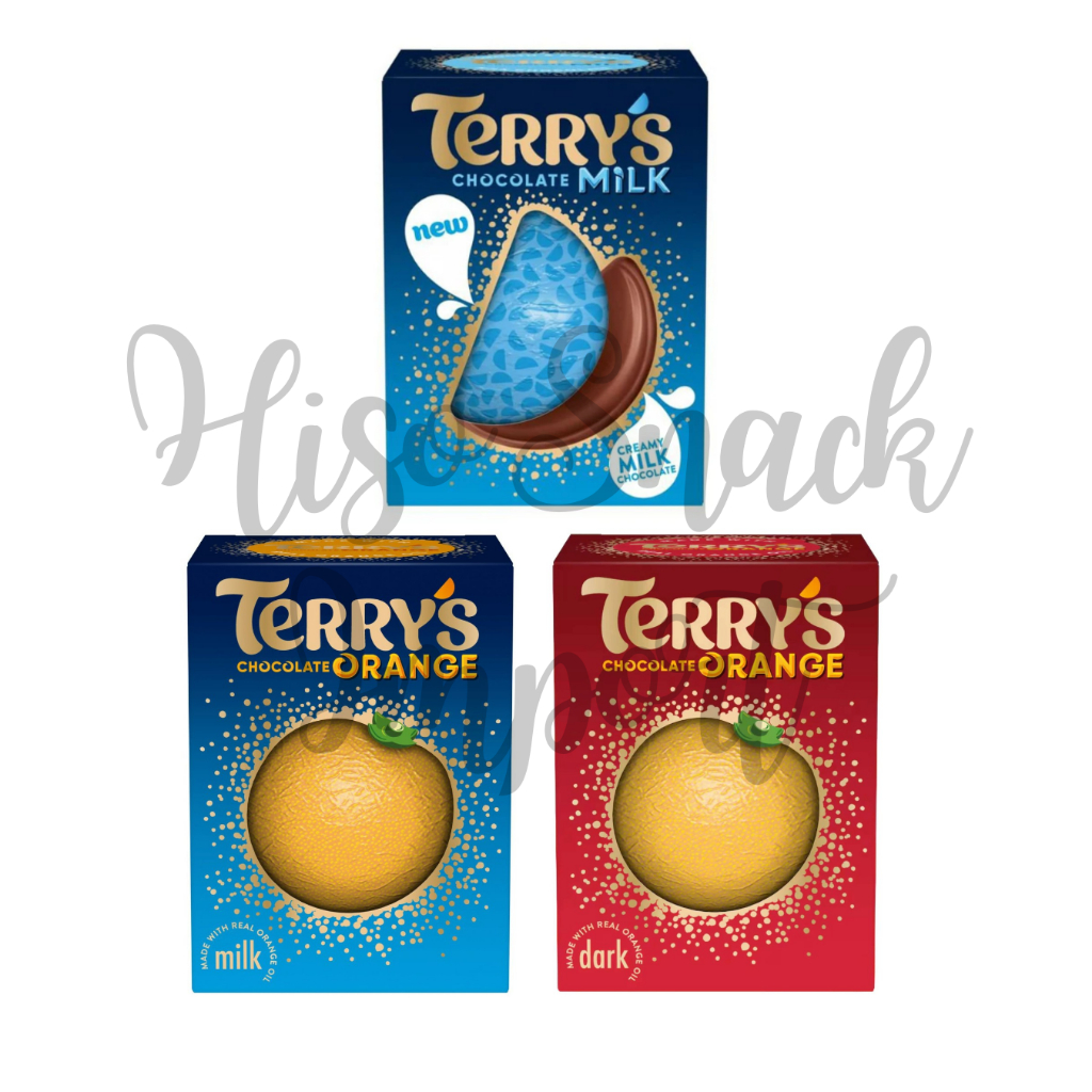 Terry's Orange Chocolate ช็อกโกแลตรูปส้ม มี 3 รส น้ำหนัก 145 กรัม สินค้าจากต่างประเทศ