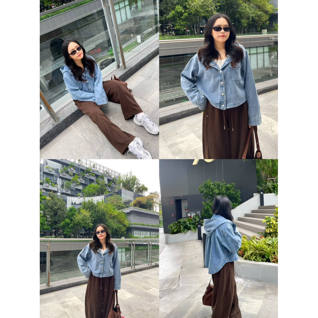 Summerstuff - HOODIE DENIM JACKET แจ็กเก็ตฮู้ดดี้ผ้ายีนส์ฟอก - รูปที่ 3