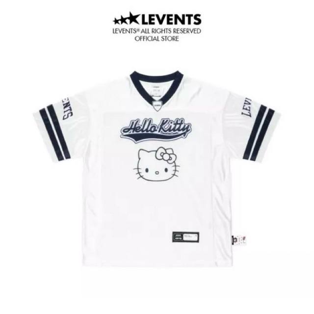 Pre-order (14-20days) 🇻🇳 แบรนด์เวียดนาม Levents® | X Hello Kitty | Oversized Jersey/White Mesh and T
