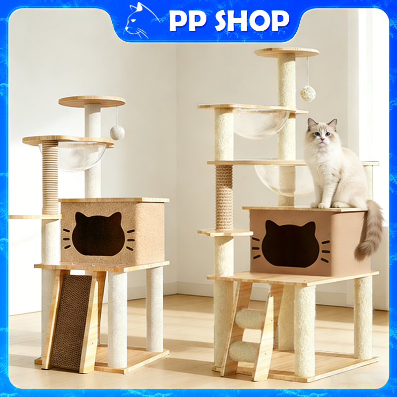 คอนโดแมว Greenpets อพาร์ทเมนท์ลับเล็บ เตียงแมว ของเล่นครบจบ ประหยัดพื้นที่