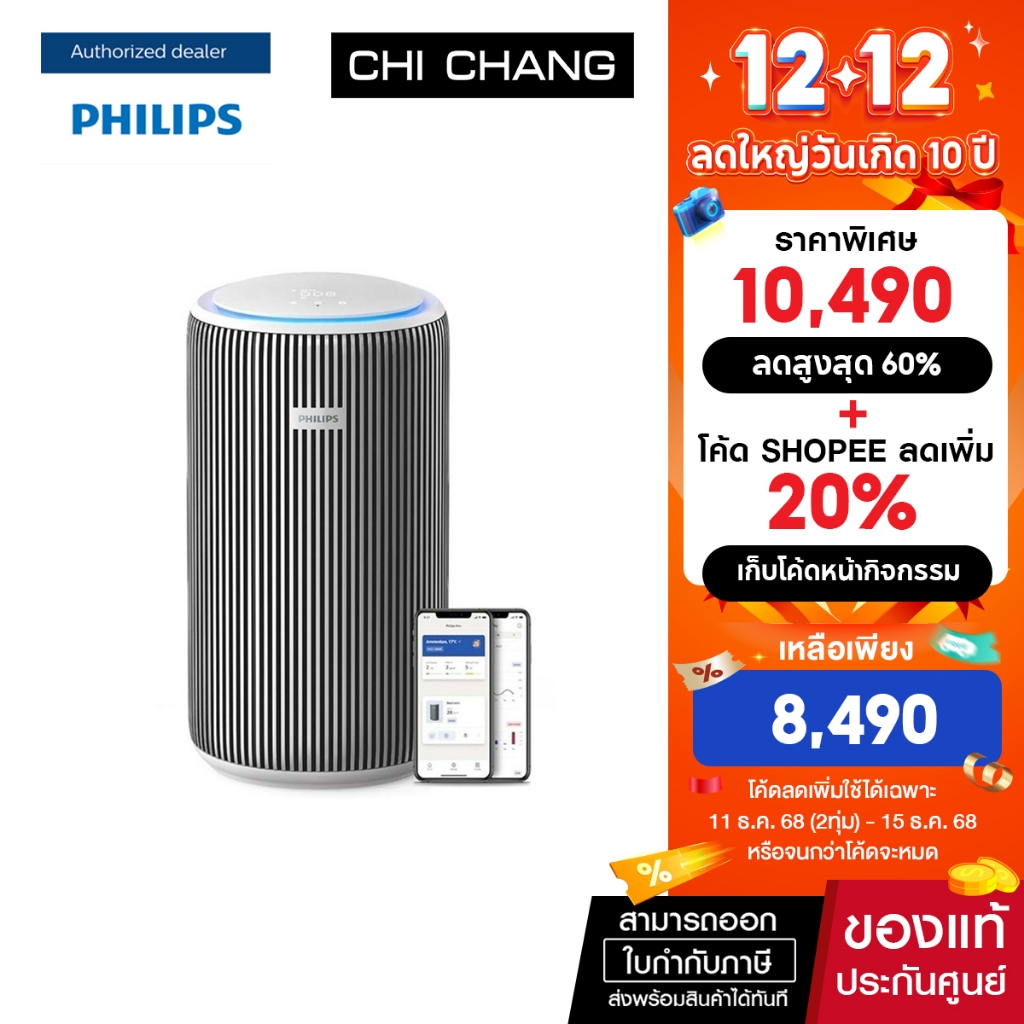 Philips Air Purifier AC3220/10 (up to 135 m2 area) เครื่องฟอกอากาศ AC3220/10  135 ตร.ม