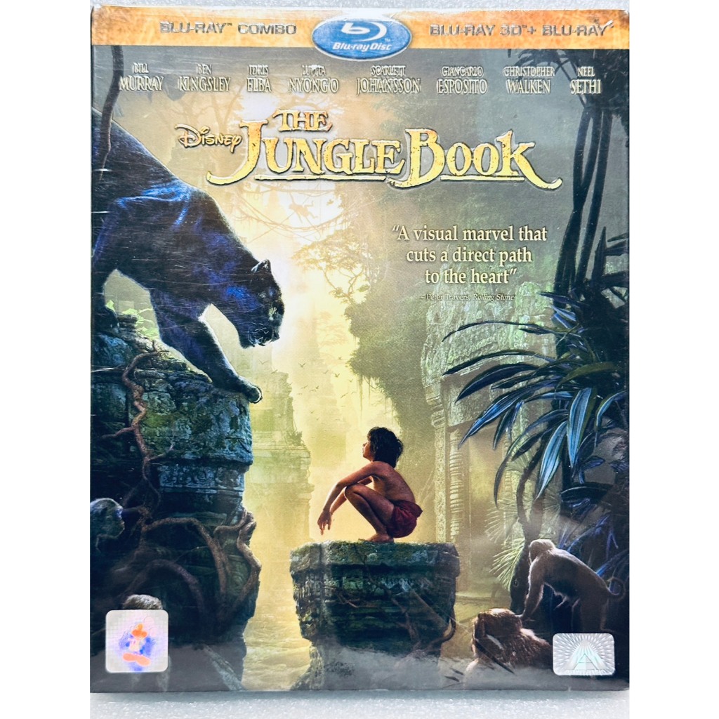 Blu-ray 2D + 3D : The Jungle Book  (2016) Live Action "Bill Murray, Idris Elba, Scarlett Johansson"