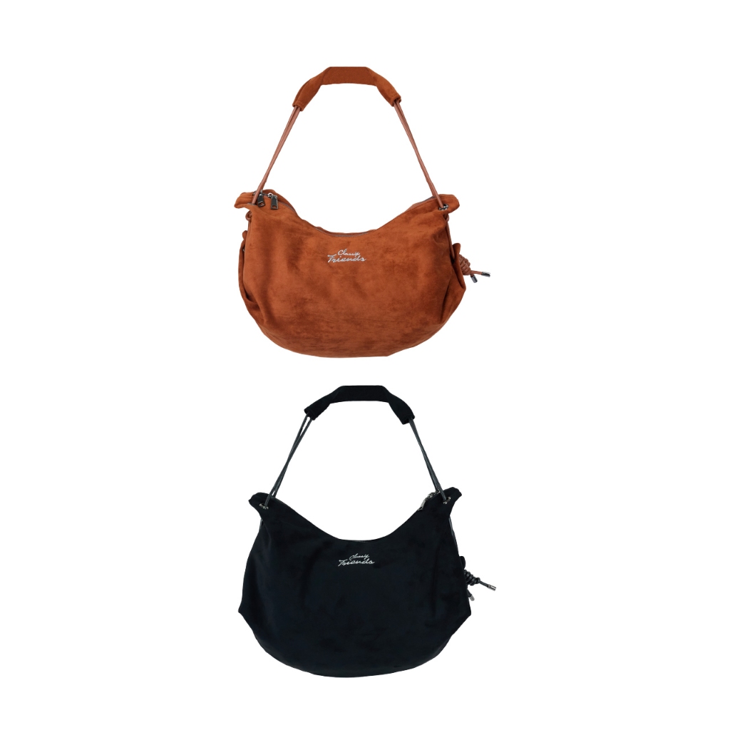 Classy Club - กระเป๋า หนังกลับ รุ่น friends Suede Hobo Shoulder Bag - Classy Friends Furreal Col.
