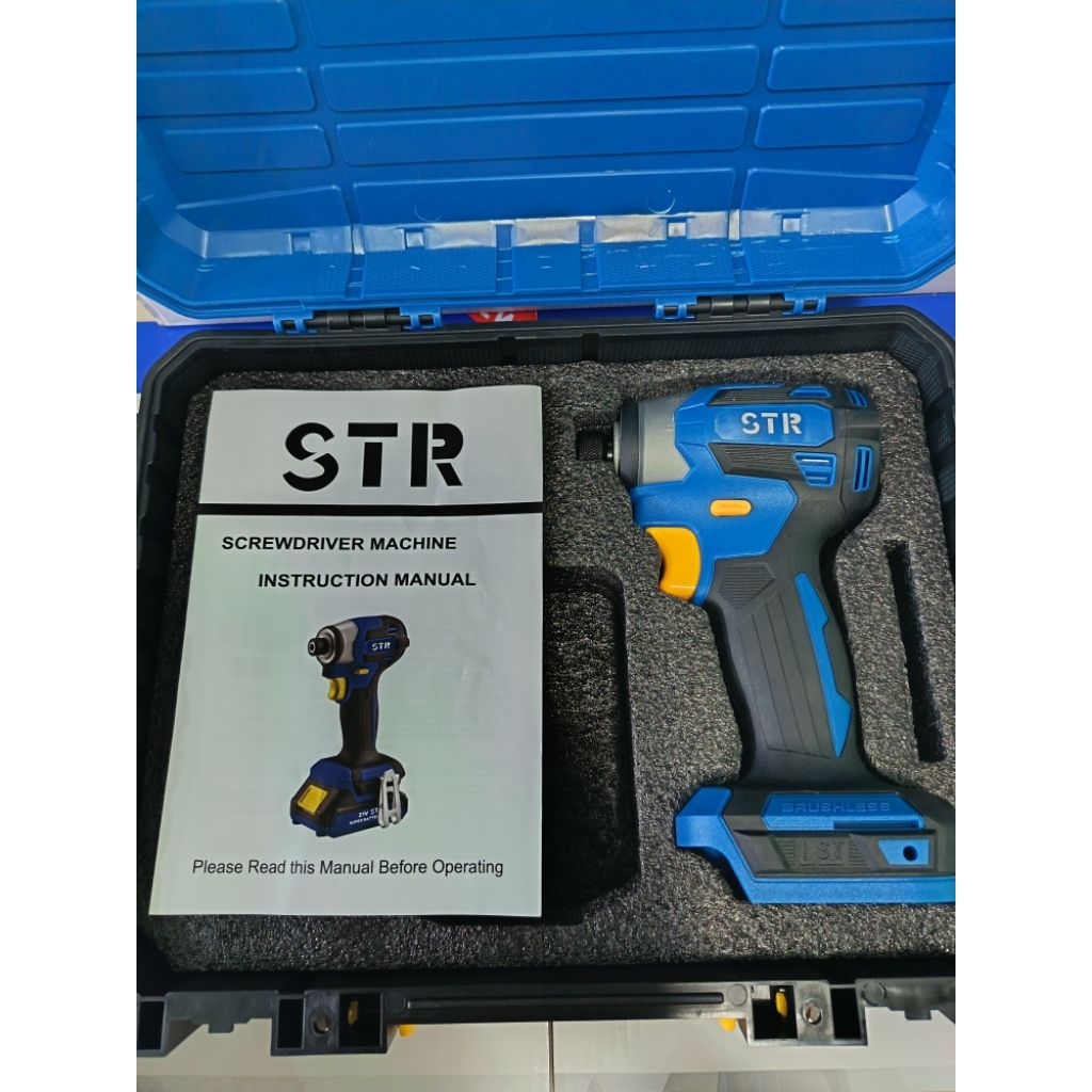 STR *(เฉพาะตัวเครื่อง)*ไขควงไร้สาย ST-77 21V แรงบิด 170-210Nm หมุนได้ 0-1900/min มอเตอร์ไร้แปรงถ่าน *(เฉพาะตัว)*