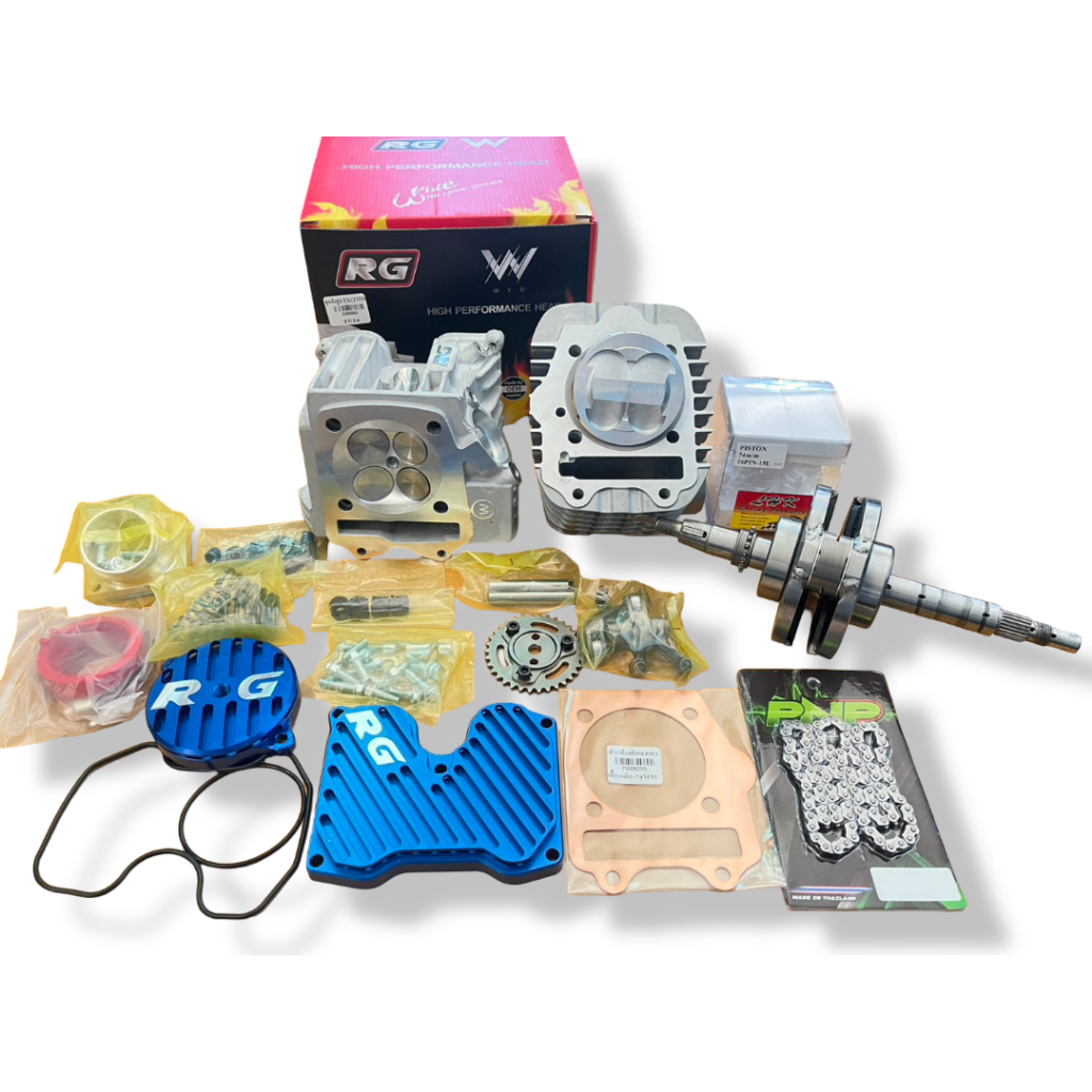 ชุดฝาสูบพร้อมเสื้อหล่อตีปลอก WAVE125 - EXCITER ชัก5/ชัก7 ลูก70-74