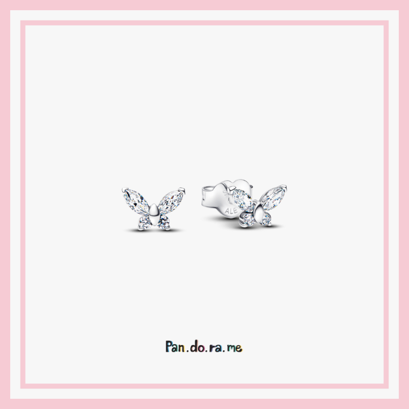 [พร้อมส่ง สินค้าแท้   ]แถมกล่อง ต่างหูแพน Butterfly Stud Earrings ราคา ถูกที่สุด โปรบีเคเค แกลเลอรีภาพที่ 2