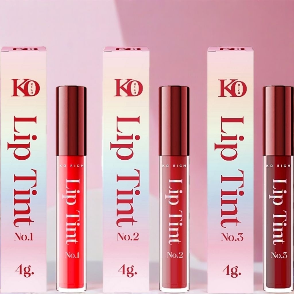 ลิปทิ้นท์เคโอริช ( 3สี ) LIP TINT Ko Rich แบ่งขาย1 ชิ้น และยกแพ็ค 3 ชิ้น