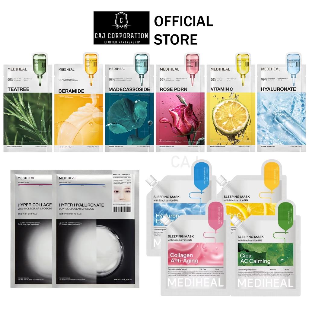 MEDIHEAL Sheet Mask เมดิฮีล มาส์กหน้า ชีทมาสก์ จากเกาหลี เลือกสูตรด้านใน