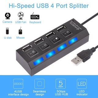 ตัวเพิ่มช่องUSB 2.0 HUB Combo Splitter พอร์ตฮับ 4ช่อง/7ช่อง Switch High Speed ON / OFF ตัวอ่านข้อมูล