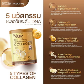 Nue Collagen 1 กระป๋อง - มัลติคอลลาเจน เกรดพรีเมียม 6 ชนิด สุดยอด 5 นวัตกรรมสารสกัดระดับโลก
