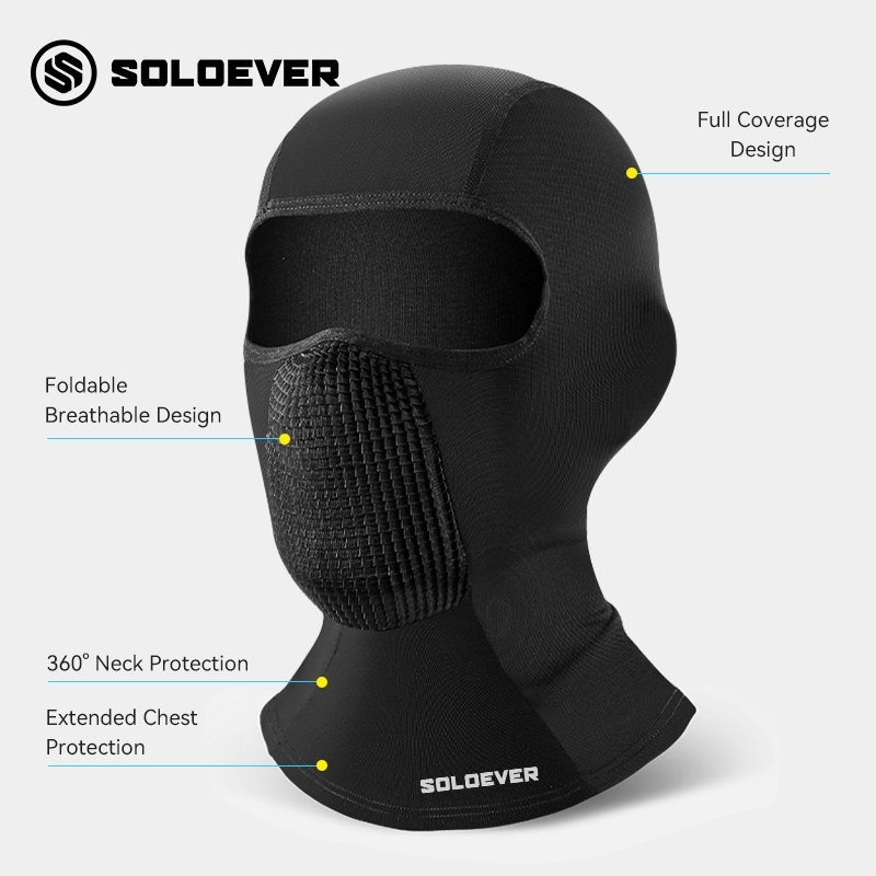 SOLOEVER โม่งคลุมหัว UP ป้องกันแสงแดด UV400 หน้ากากเต็มใบตาข่าย ระบายอากาศได้ดี — صورة 2