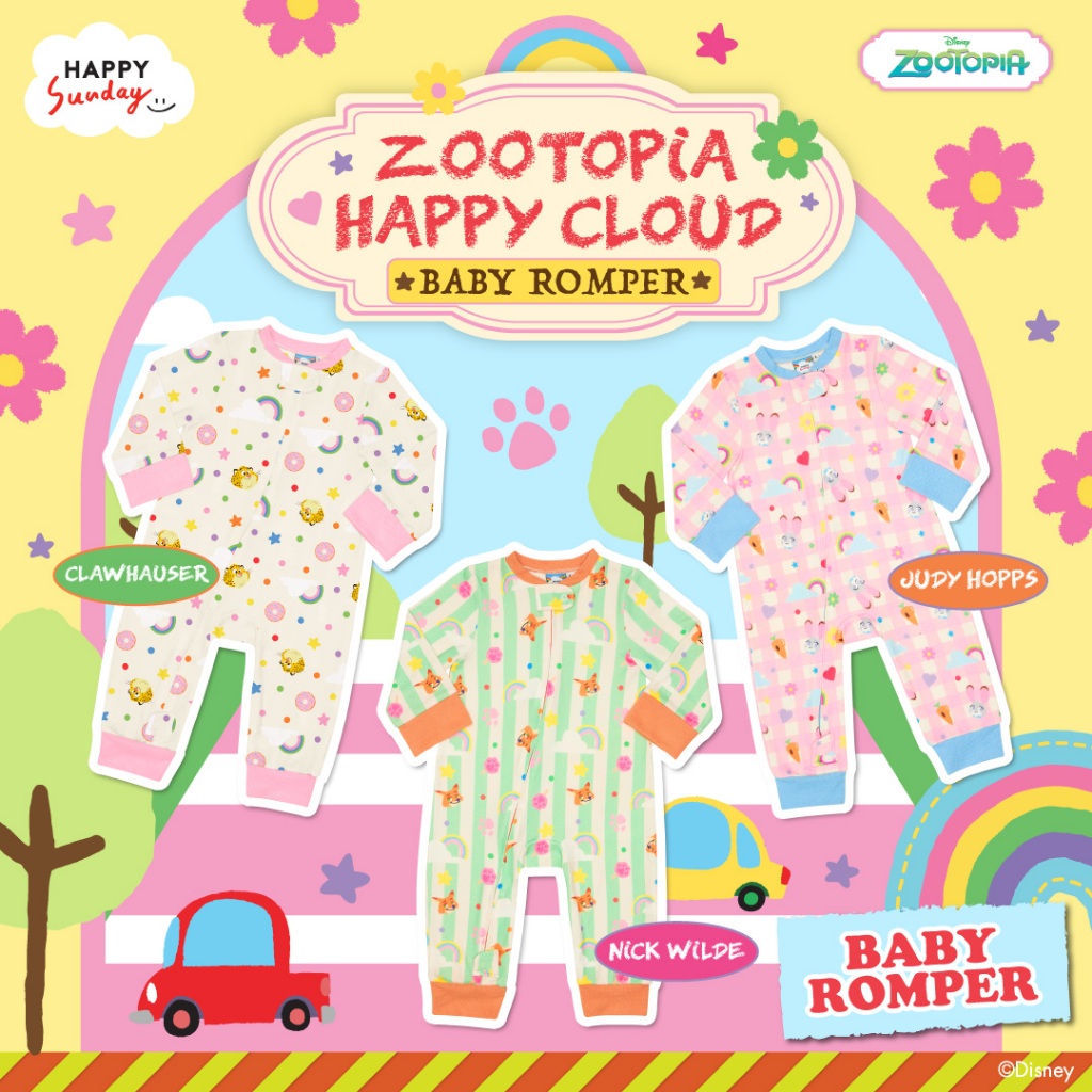 [Kids 0-18 M] ZOOTOPIA HAPPY CLOUD BABY ROMPER
