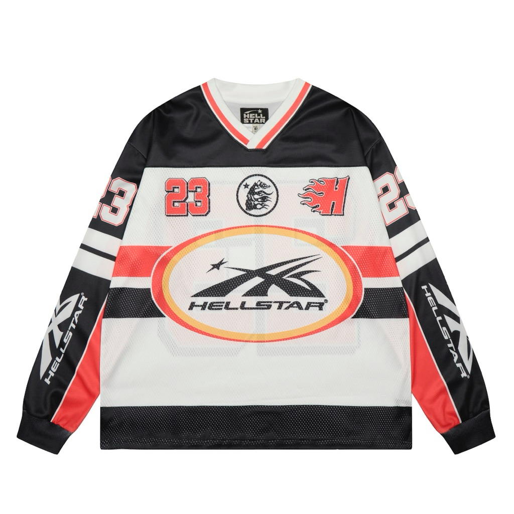 [พร้อมส่ง] Spenzer.street | Hellstar 23 Jersey Sweater🖤โอเวอร์ไซส์ เสื้อผ้าสตรีท เนื้อผ้าดี  ทันกระแ