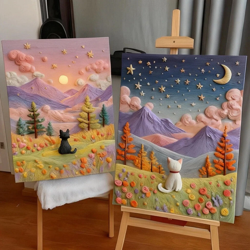 ระบายสีตามตัวเลข 40x50cm ผ้าใบระบายสี ระบายสี ระบายสีตามตัวเลข ระบายสีตามเลข ภาพระบายสีตามตัวเลข ภาพทิวทัศน์